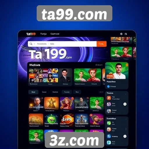 visão geral da interface do usuário no ta99.com